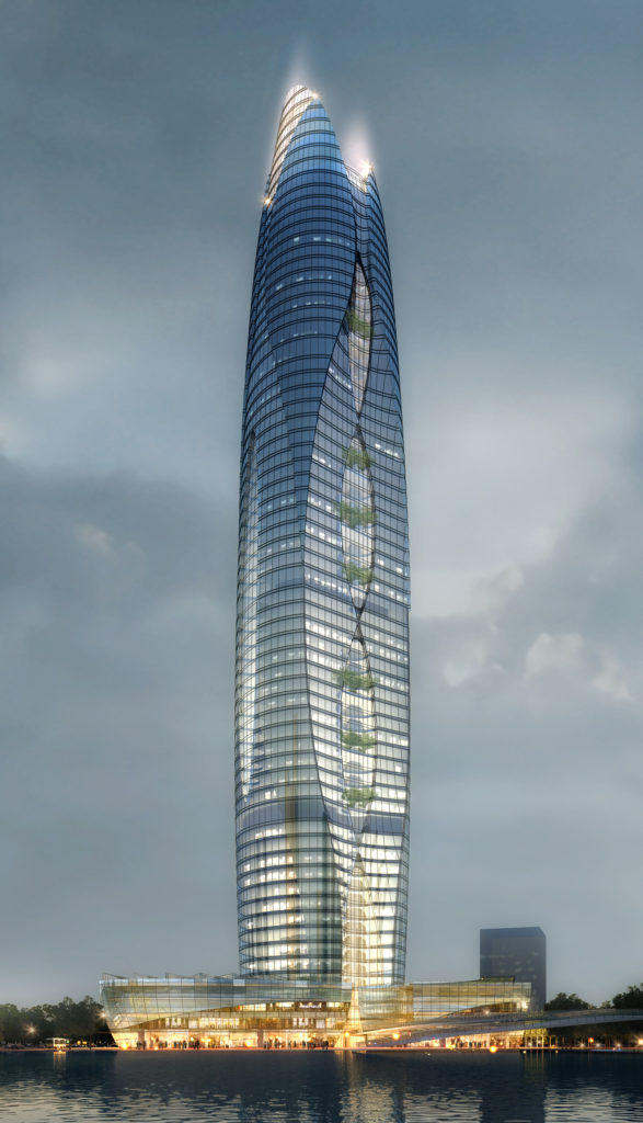 Much-better-than-average CAD rendering effort, Shao Xing Tower.